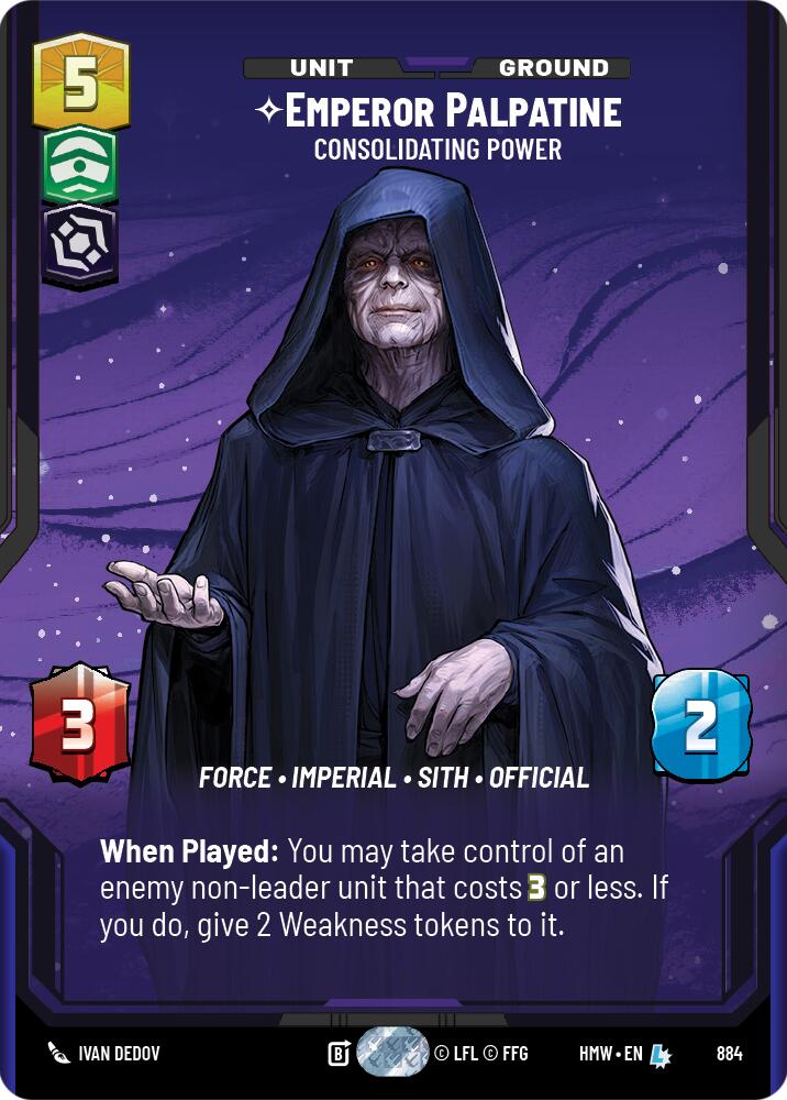 Emperor Palpatine - Consolidating Power (884) (Prestige Foil) (884) [Homeworlds]