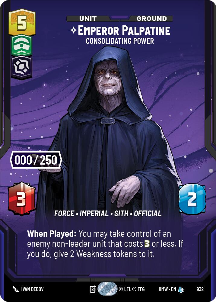 Emperor Palpatine - Consolidating Power (932) (Serialized) (932) [Homeworlds]
