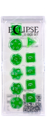 Ultra PRO: 11-Dice Set - Eclipse (Lime Green)
