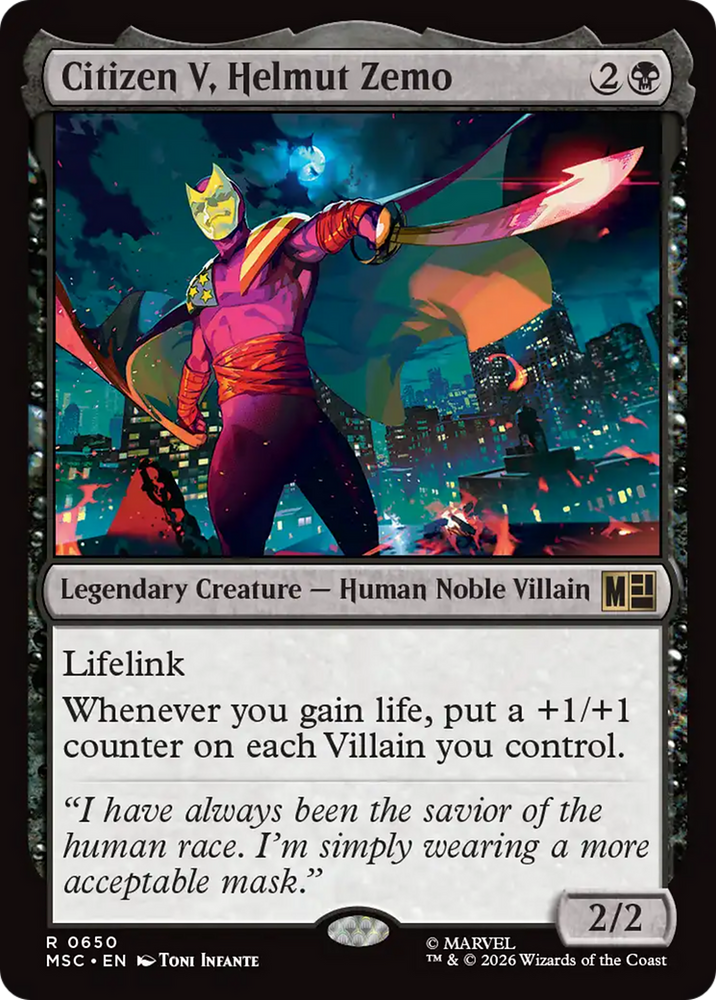 Citizen V, Helmut Zemo [Marvel Super Heroes Commander]