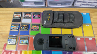 Atari Lynx console and games