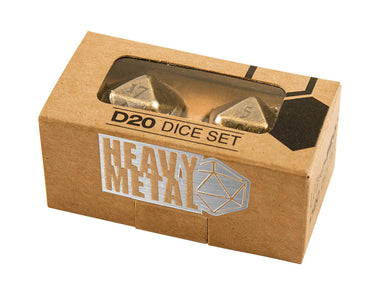 Ultra PRO: Heavy Metal Dice - D20 (2-Dice Set / Antique Bronze)