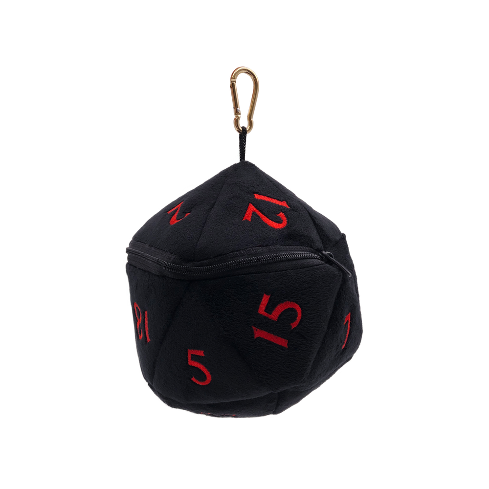 Ultra PRO: Dice Bag - Plush D20 (Dungeons & Dragons / Black & Red)