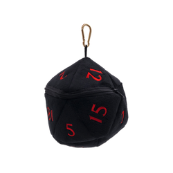 Ultra PRO: Dice Bag - Plush D20 (Dungeons & Dragons / Black & Red)