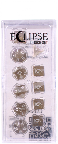 Ultra PRO: 11-Dice Set - Eclipse (Smoke Grey)