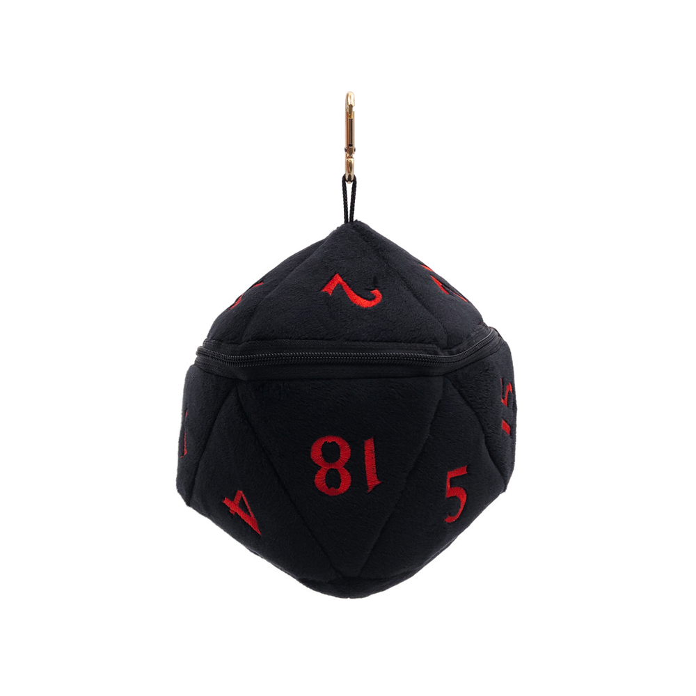 Ultra PRO: Dice Bag - Plush D20 (Dungeons & Dragons / Black & Red)