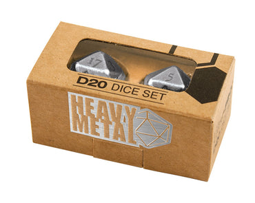 Ultra PRO: Heavy Metal Dice - D20 (2-Dice Set / Chrome)