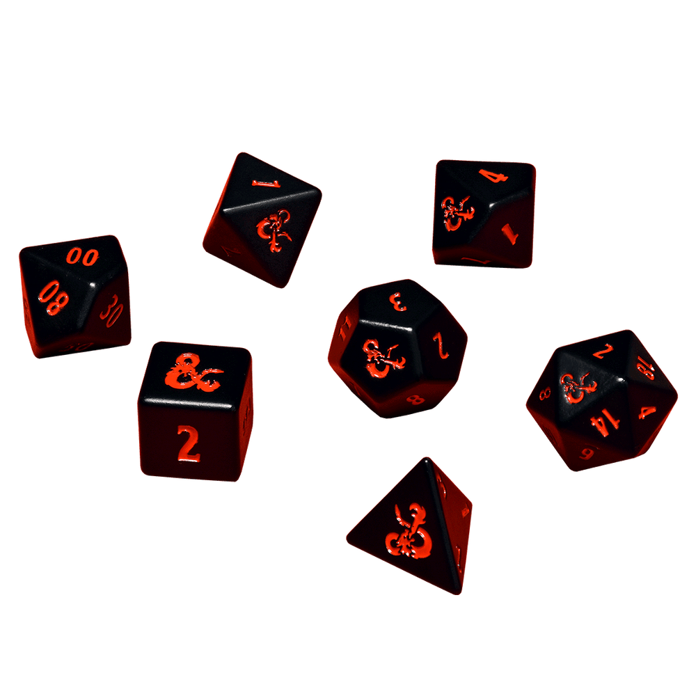 Ultra PRO: Heavy Metal Dice - 7-Dice Set (Dungeons & Dragons)