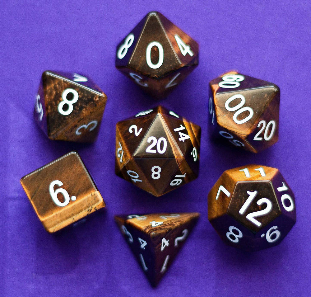 Gemstone Dice Tiger's Eye (Tiger Eye)