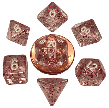 10mm Mini Acrylic Polyhedral Set - Ethereal Light Purple 4208