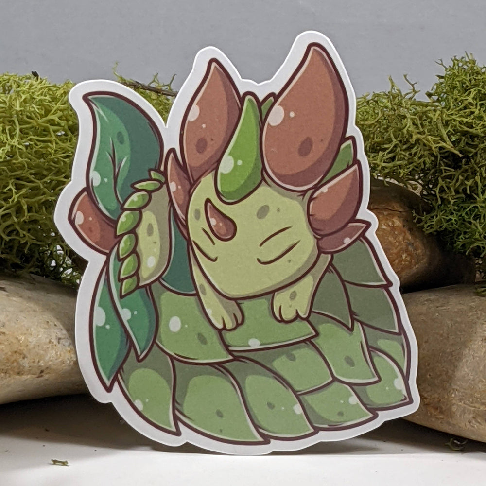 Hop Flower Baby Dragon Sticker - 2.5"