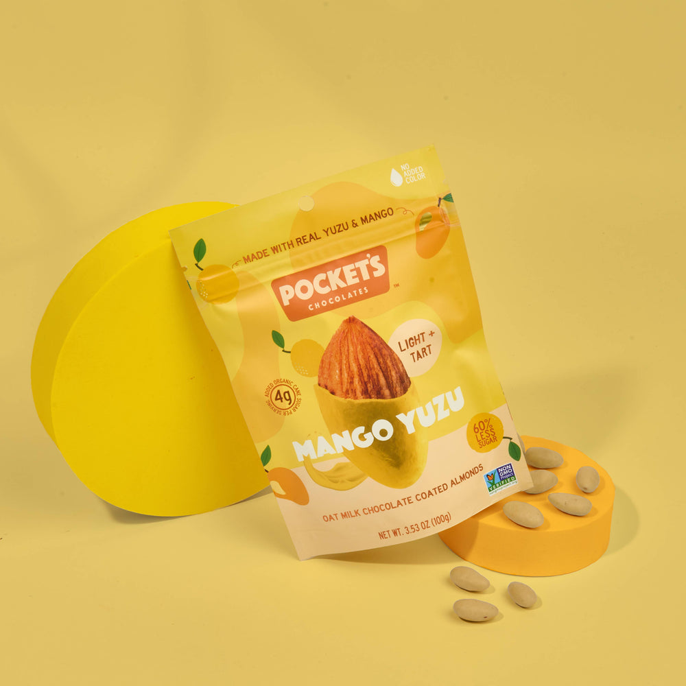 Mango Yuzu Choco Nuts, 3.53 oz Standing Pouch