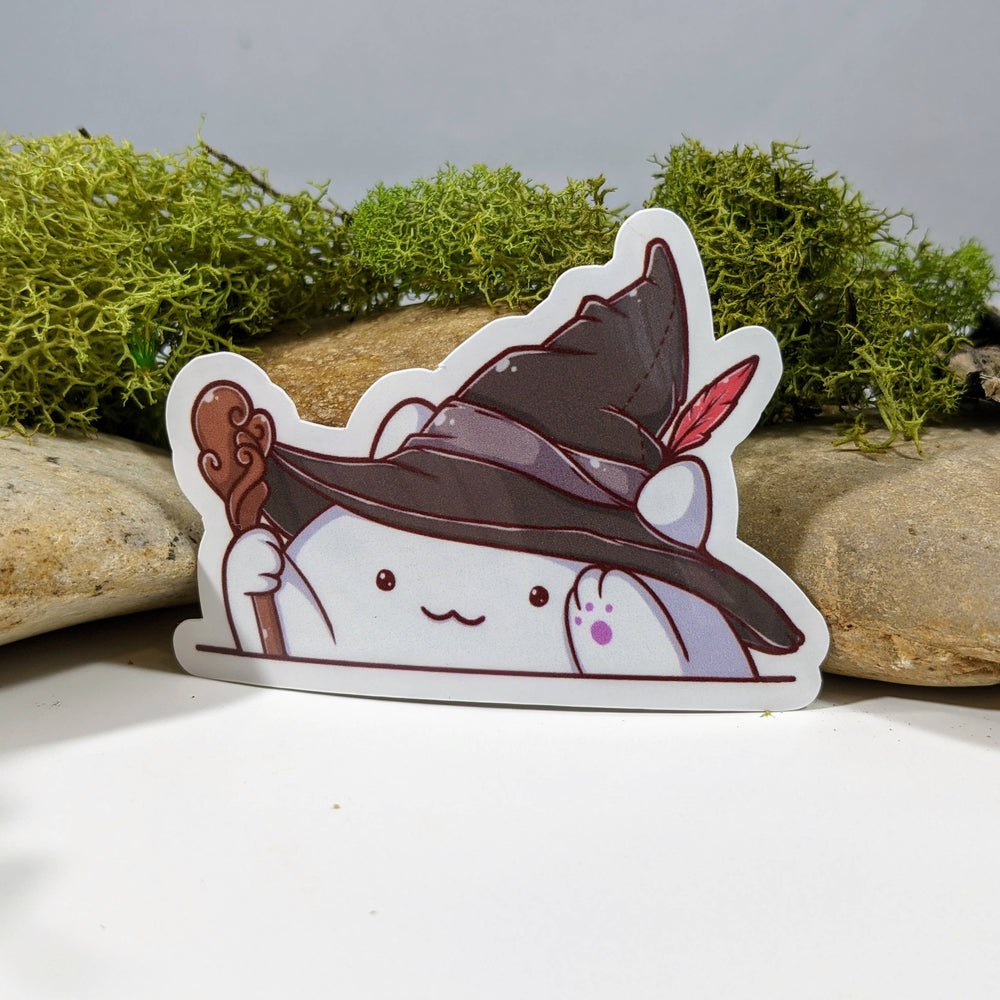 Bongo Cat Wizard Class Gaming Sticker - 2.5"