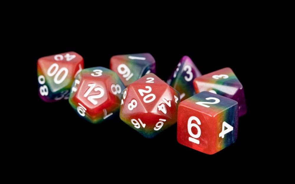 Rainbow - 16mm Resin Polyhedral Set (667)