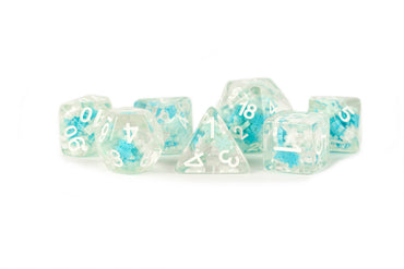 Inclusion Dice Resin Dice Set - Snowflake