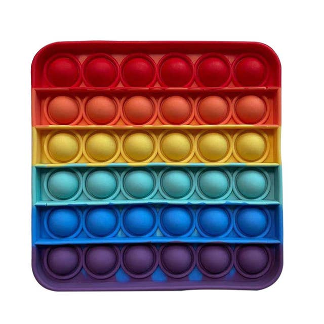 Pop Rainbow Push Bubble - Square