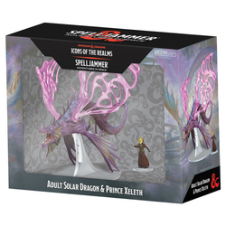 D&D Icons of the Realms Miniature: Spelljammer Adult Solar Dragon and Prince Xeleth