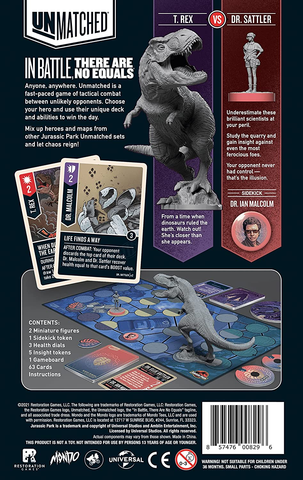 Unmatched Jurassic Park Sattler vs T-Rex