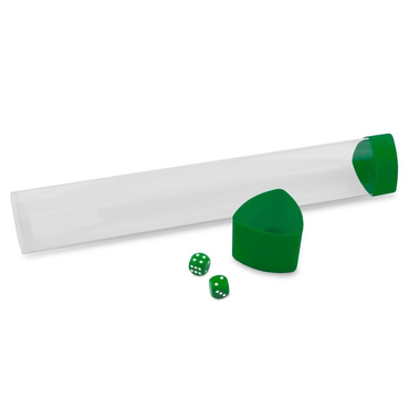 Play Mat Tube: Clear with Green Caps/Dice